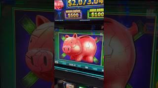MASSIVE PIGGY BANKIN SLOT BONUS! Our biggest pig yet! #slots #casino #jackpot #slotmachine #bonus