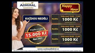 Happy hours at Casino Admiral Prague October 2021