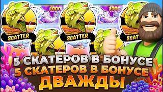 СЛОВИЛ 5 СКАТЕРОВ ДВАЖДЫ И 5 РЫБ Х1000! BIG BASS BONANZA 1000 ( ЗАНОСЫ НЕДЕЛИ )
