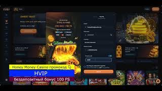 Honey Money Casino промокод 2025 — HVIP | 100 бесплатных спинов без депозита
