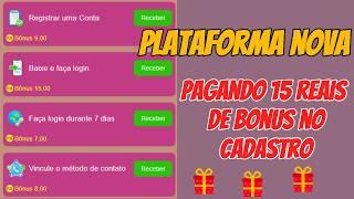 NOVO CASSINO PAGANDO 15$ NO CADASTRO! SAQUE FREE CORRE