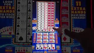 MASSIVE Quad Deuce Pull On Power Stacks Poker!! #casino #gambling #videopoker