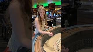 Her first time playing craps! 