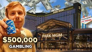 CRAZY $500,000 GAMBLING AT PARK MGM CASINO! (NEW HIGH ROLLER ROOM)