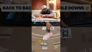 I got back to back $5k double downs playing blackjack… #casino #blackjack #gambling #lasvegas #win
