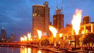MELBOURNE CROWN CASINO FIRE SHOW