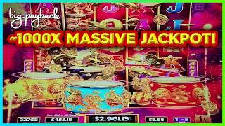 IMPOSSIBLE! ~1000X MASSIVE JACKPOT! Dancing Drums Revolutions Slots!