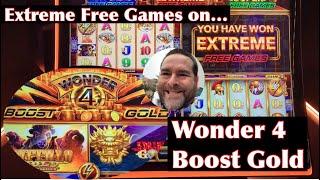 Wonder 4 Boost Gold Slot Machine -- Extreme Free Games on Both Buffalo Gold and 5 Dragons Gold!