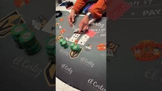 NASTY SPLIT & DOUBLE! #gambling #fun #win #bluff #casino #blackjack #jackpot #lasvegas