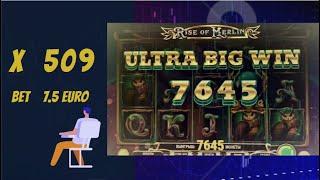 БЕЗДЕПОЗИТНЫЙ БОНУС КАЗИНО | Занос Rise of Merlin | Большой Выигрыш X 509