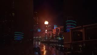 Watching Gas blowed fire from cruise at Crown Casino
