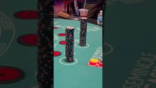 Betting 2 hands of $5,000 at the blackjack table…