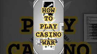 How to play Casino War #shorts #cardgame #casinowar #casino #poker